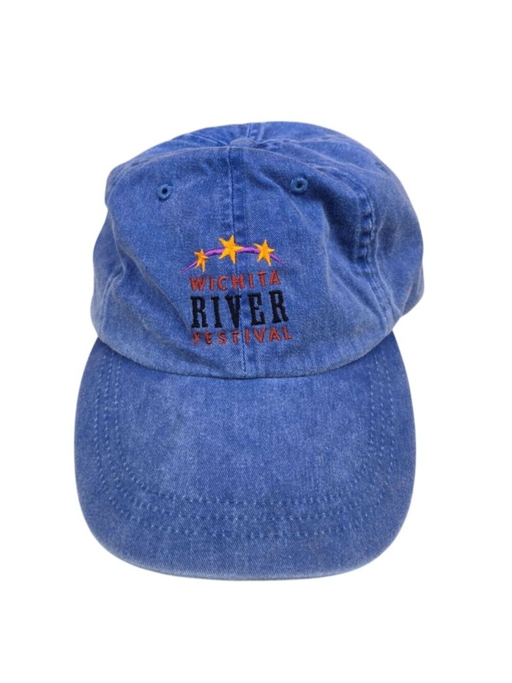 Wichita River Festival Baseball Cap By Adams Adjustable Strap Blue Kansas
